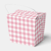 Land Zonnebloemen Roze Gingham Check BabyQ BBQ Bedankdoosjes (Achterkant)
