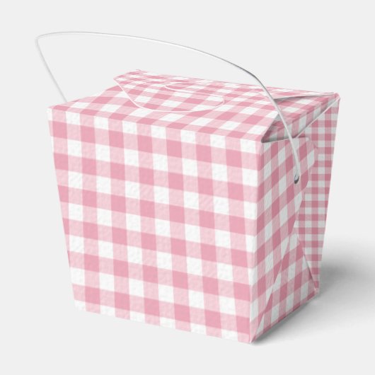 Land Zonnebloemen Roze Gingham Check BabyQ BBQ Bedankdoosjes (Achterkant)