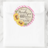 Land Zonnebloemen Rustiek Dank u Label (Tas)