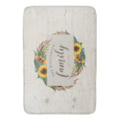 Land Zonnebloemen Rustige Hood Familienaam Badmat (Voorkant Verticaal)