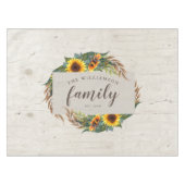 Land Zonnebloemen Rustige Hood Familienaam Tafelkleed (Voorkant (Horizontaal))