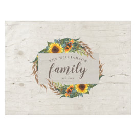 Land Zonnebloemen Rustige Hood Familienaam Tafelkleed