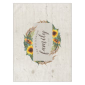 Land Zonnebloemen Rustige Hood Familienaam Tafelkleed (Voorkant)