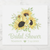 Land Zonnebloemen Waterverf Florence Vrijgezellenf Likeurfles Etiket (Enkel label)