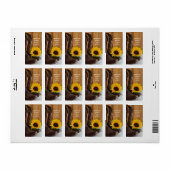 Land Zonnebloemen Weddenschap Hartelijk dank Etiket (Full Sheet)