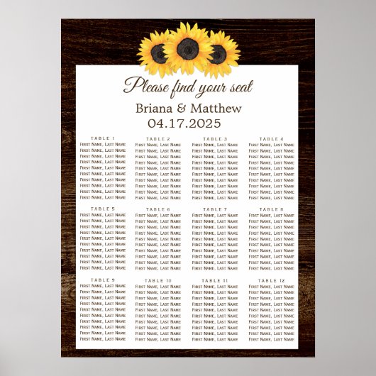 Land Zonnebloempitje Poster (Voorkant)