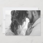 Land Zonnebloemscript met foto horizontaal Save The Date (Achterkant)