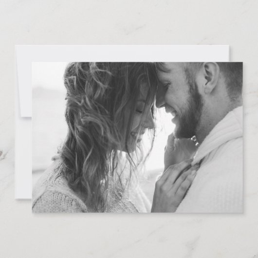 Land Zonnebloemscript met foto horizontaal Save The Date (Achterkant)