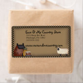 Land Zoutkist & Schaap Verzending Label Sjabloon (Insitu)