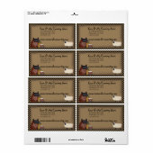 Land Zoutkist & Schaap Verzending Label Sjabloon (Full Sheet)