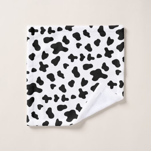 Land Zwart-wit Koe Patroon Bad Handdoek (Wasdoekje)