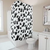 Land Zwart-wit Koe Vlekken Douchegordijn (In situ)