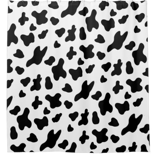 Land Zwart-wit Koe Vlekken Douchegordijn (Voorkant)