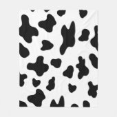Land Zwart-wit Koe Vlekken Fleece Deken (Voorkant)