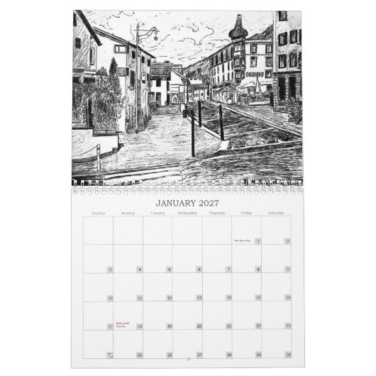 Land Zwitserland Agenda Kalender (Jan 2027)