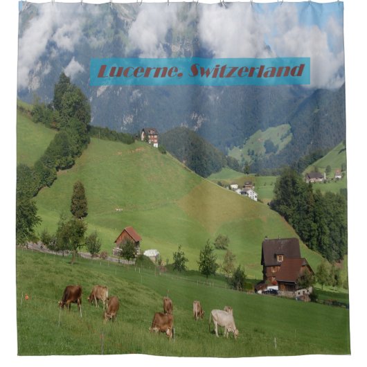 Land Zwitserland Douchegordijn (Voorkant)