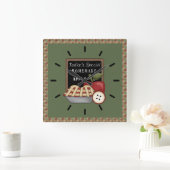 Landappels - Homemade Apple Pie Wall Clock Vierkante Klok (Huis)