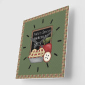 Landappels - Homemade Apple Pie Wall Clock Vierkante Klok (Hoek)
