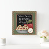 Landappels - Homemade Apple Pie Wall Clock Vierkante Klok (Huis)