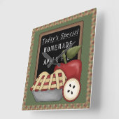 Landappels - Homemade Apple Pie Wall Clock Vierkante Klok (Hoek)