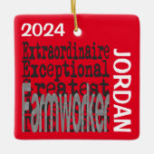 landarbeider buitengewoon gebruik keramisch ornament (Voorkant)