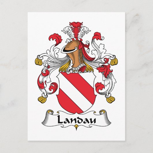 Landau Family Crest Briefkaart (Voorkant)