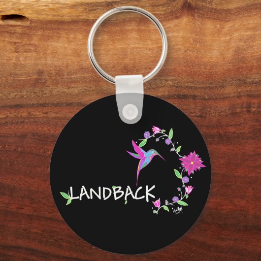 Landback - Bloemen Sleutelhanger (Voorkant)