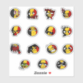 landballen pakken belgië sticker (Vel)