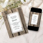 Landbloemen Baby shower van Barn Wood Kaart