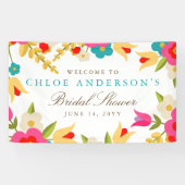 Landbloemen bruiloft of partij spandoek (Horizontaal)