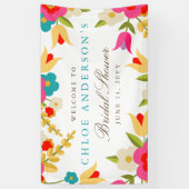 Landbloemen bruiloft of partij spandoek (Verticaal)