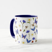 Landbloemen Butterflies en Ladybugs Mok (Voorkant links)