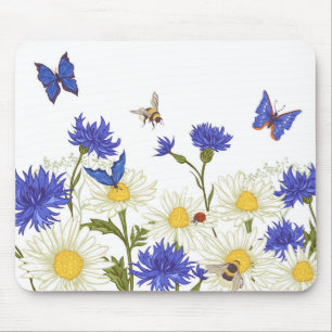 Landbloemen Butterflies en Ladybugs Muismat