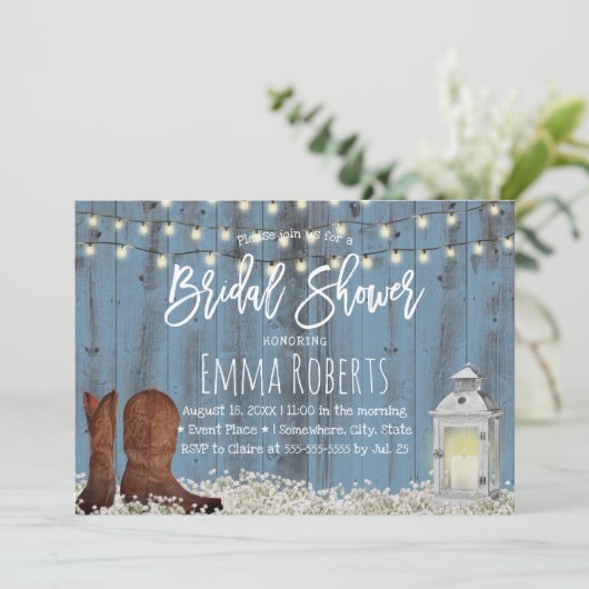 Landbloemen en roodstaarblauw Vrijgezellenfeest Kaart (Staand voorkant)