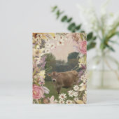 Landbloemen Jersey Koe Briefkaart (Staand voorkant)