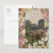 Landbloemen Jersey Koe Briefkaart (Voorkant / Achterkant)
