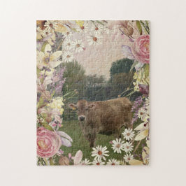 Landbloemen Jersey Koe Legpuzzel