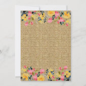 Landbloemen op de uitnodiging voor het bruiloft ro (Achterkant)