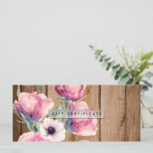 Landbloemen Robuust Rustisch Rood Cadeaucertificaa (Staand voorkant)