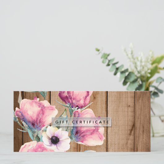 Landbloemen Robuust Rustisch Rood Cadeaucertificaa (Staand voorkant)