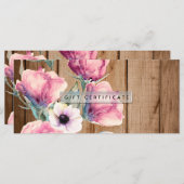 Landbloemen Robuust Rustisch Rood Cadeaucertificaa (Voorkant / Achterkant)
