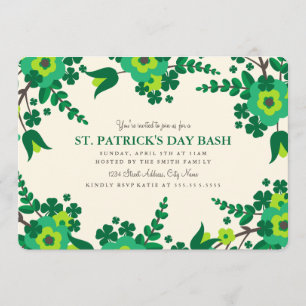 Landbloemen St. Patrick's Day Invite Kaart