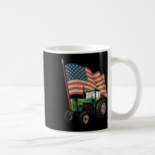 Landbouw Boerderij Tractor USA Vlag Tractor Amerik Koffiemok