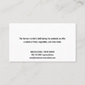 Landbouw | Boerderijen landtrekker Visitekaartje (Achterkant)