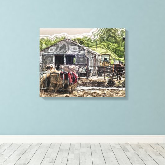 LANDBOUW CANVAS AFDRUK (Insitu (Houten vloer))