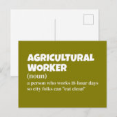 Landbouw - Het leven van de grappige werknemer Def Feestdagenkaart (Voorkant / Achterkant)