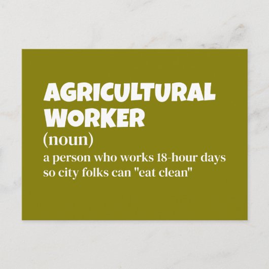Landbouw - Het leven van de grappige werknemer Def Feestdagenkaart (Voorkant)