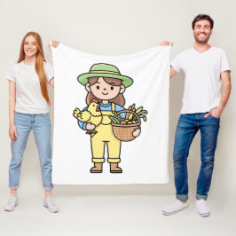 Landbouw Illustratie Kunstwerk Fleece Deken