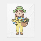 Landbouw Illustratie Kunstwerk Fleece Deken (Voorkant)