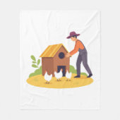 Landbouw Illustratie Kunstwerk Fleece Deken (Voorkant)